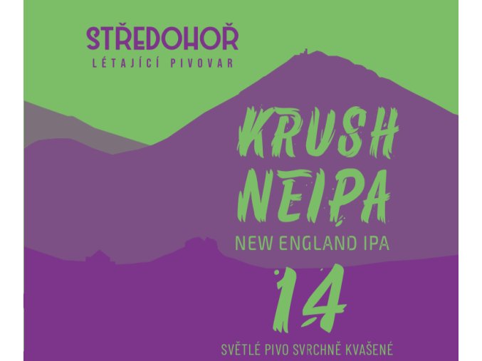 Středohoř pivo pivovar středohoří NEIPA Krush