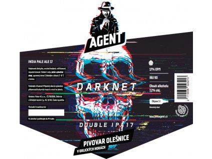 Etiketa Darknet Double IPA 17°