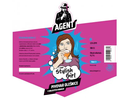 Stylish Girl Blackcurrant etiketa na web