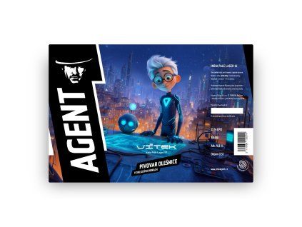 Agent Vitek 2025 plechovka label