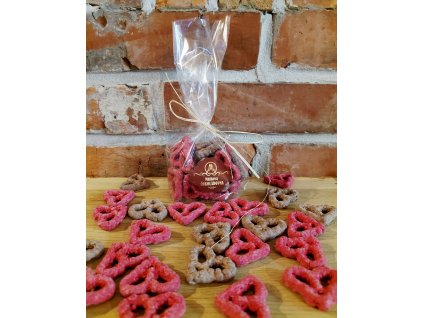 valentýnský mix preclíčků obalovaných v čokoládě