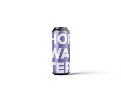 mockup black can HOPWATER E