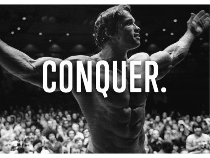 a3 Arnold Schwarzenegger Bodybuilding Motivational CONQUER (1) 1 transformed