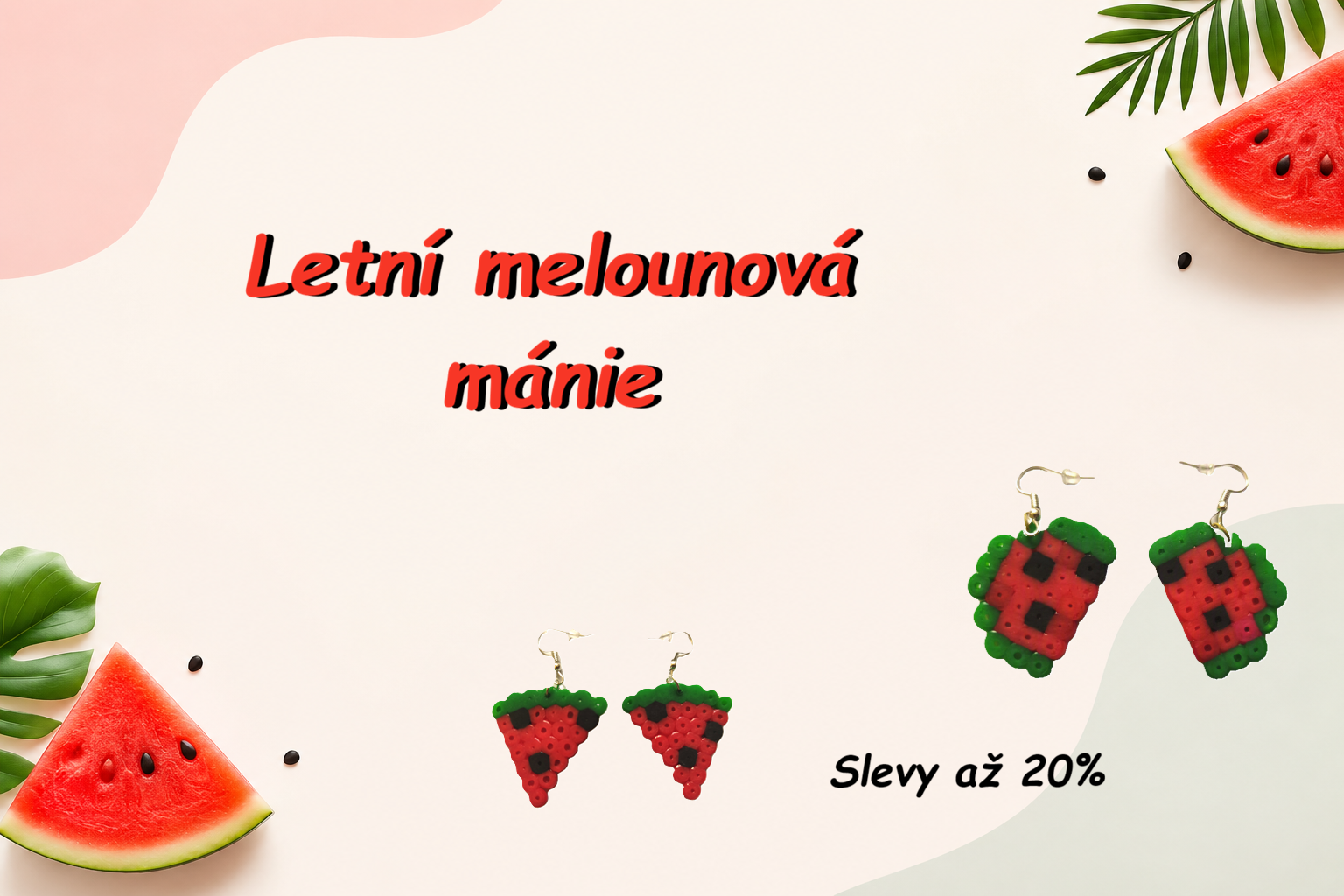 Meloun náušnice sleva