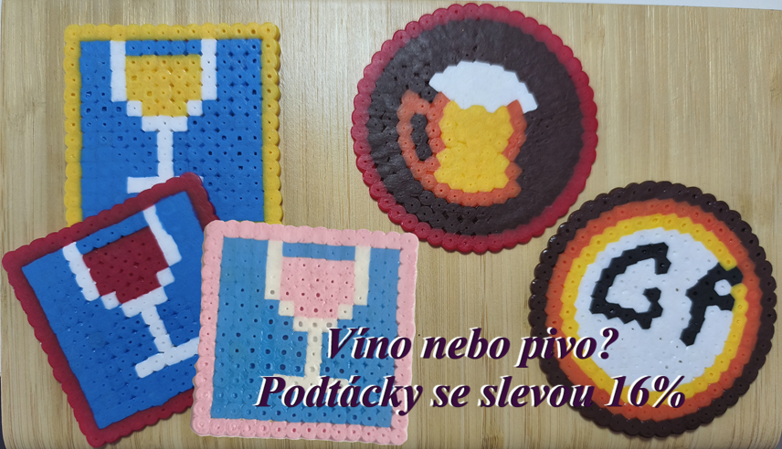 Podtácky víno pivo akce