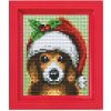 Obrázek s rámečkem 28 barev - vánoční pes
