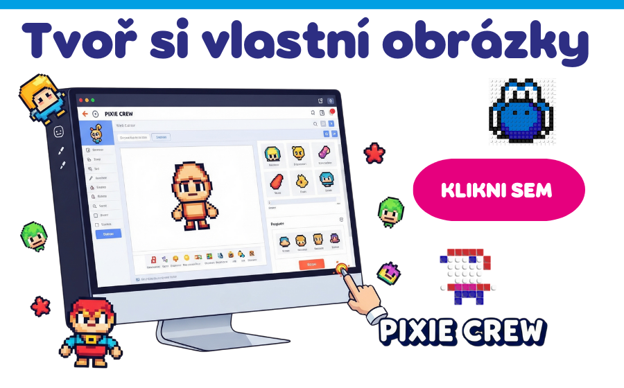 PIXIE CREW - pixelové doplňky pro školáky a študáky