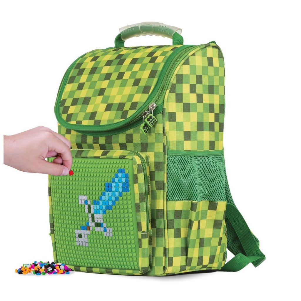PIXIE CREW Chlapecký pixelový školní batoh Minecraft pro prvňáčky / školní  aktovka pro první stupeň ZŠ
