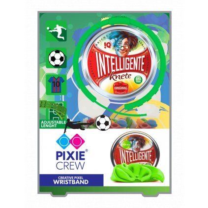 Fotbalový náramek s pixely a inteligentní plastelína jako dárek