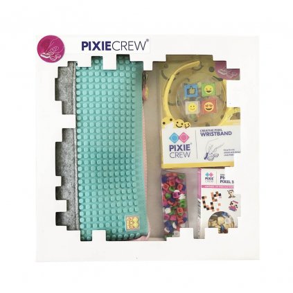 PIXIE CREW Dárková sada – velké pouzdro tyrkysové a náramek