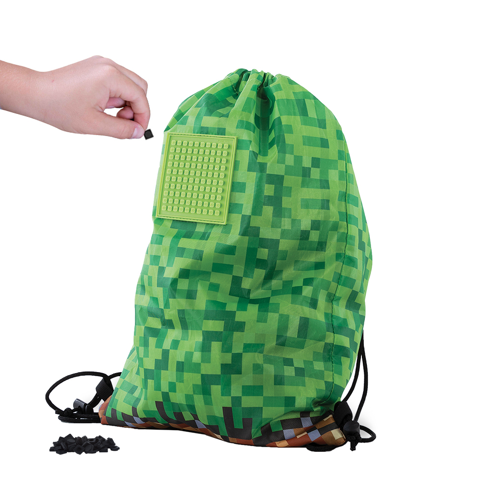 Levně PIXIE CREW vak na záda MINECRAFT zeleno-hnědý