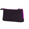 PIXIE CREW velké pouzdro ČERNÉ S FUCHSIOVÝM PUNTÍKEM