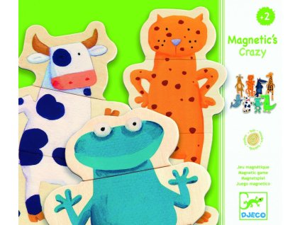 Djeco Puzzle magnetky Bláznivé zvieratká
