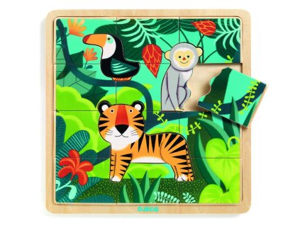 Drevené puzzle: Džungľa
