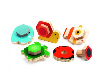 Tournabasic: skrutkovanie geometrických tvarov (prvá edukatívna hračka)