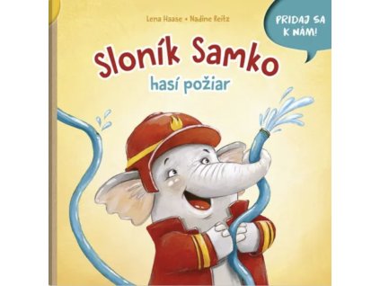 Sloník Samko hasí požiar