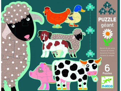 Obrovské progresívne puzzle  Honoré a priatelia