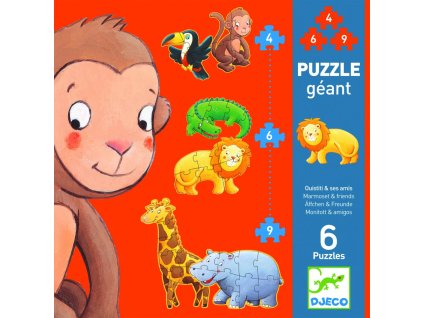 Obrovské progresívne puzzle  Marmoset a priatelia