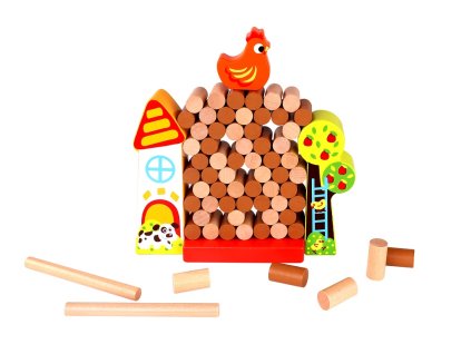 Jenga sliepočka v kurníku Tooky Toys