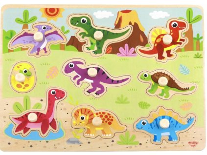 Vkladacie puzzle dinosaurus