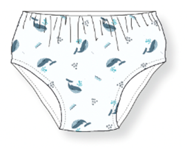 Swim Essentials Plavky pre bábätká s UPF 50+ Veľryby, univerzálna veľkosť