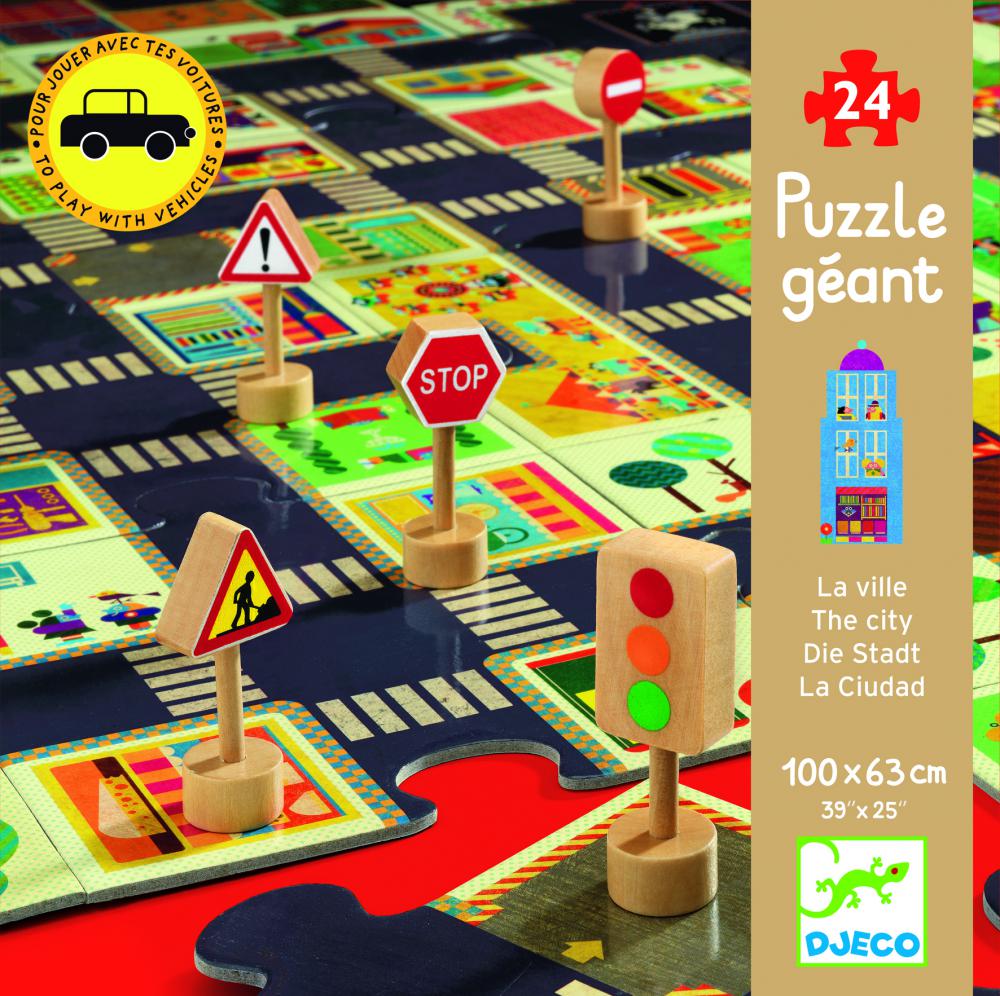 Djeco Pop to play puzzle: Mesto (skladacia dráha na hranie)