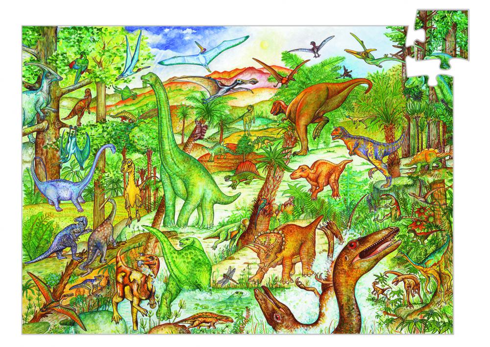 Djeco Náučné puzzle  Dinosaury 100 dielov