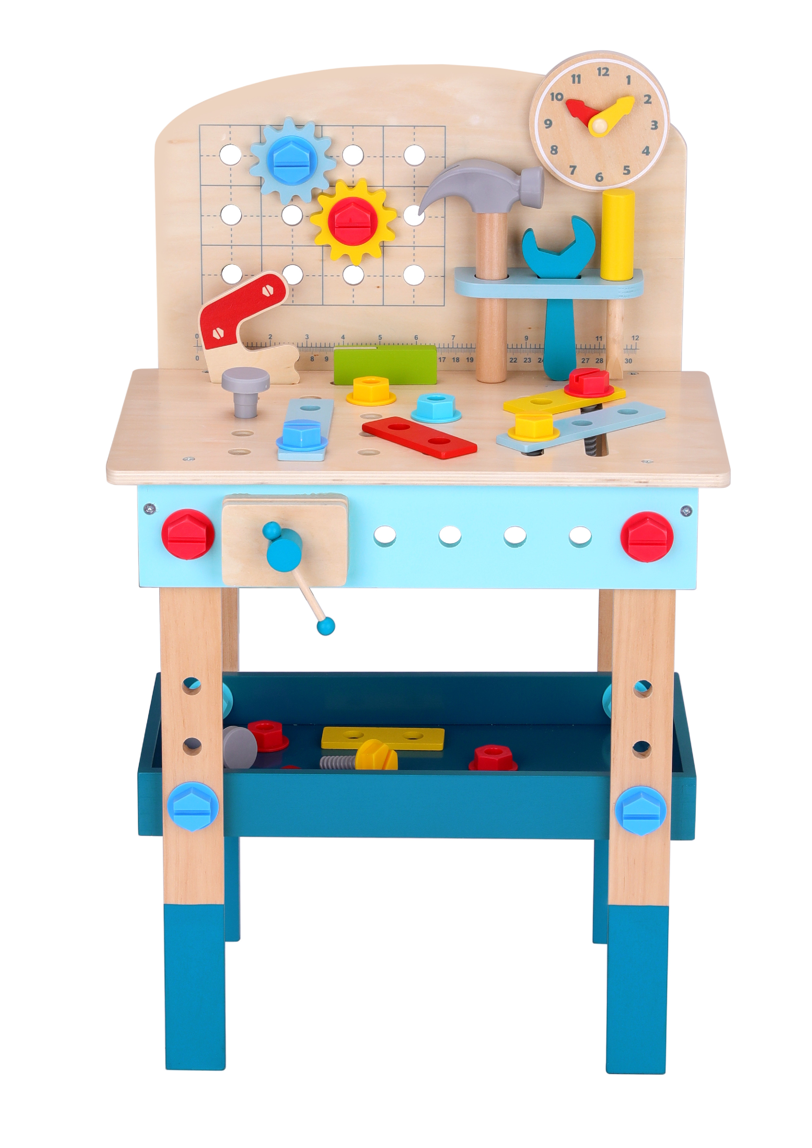 Tooky Toy pracovný stôl s náradím a hodinami 45 ks
