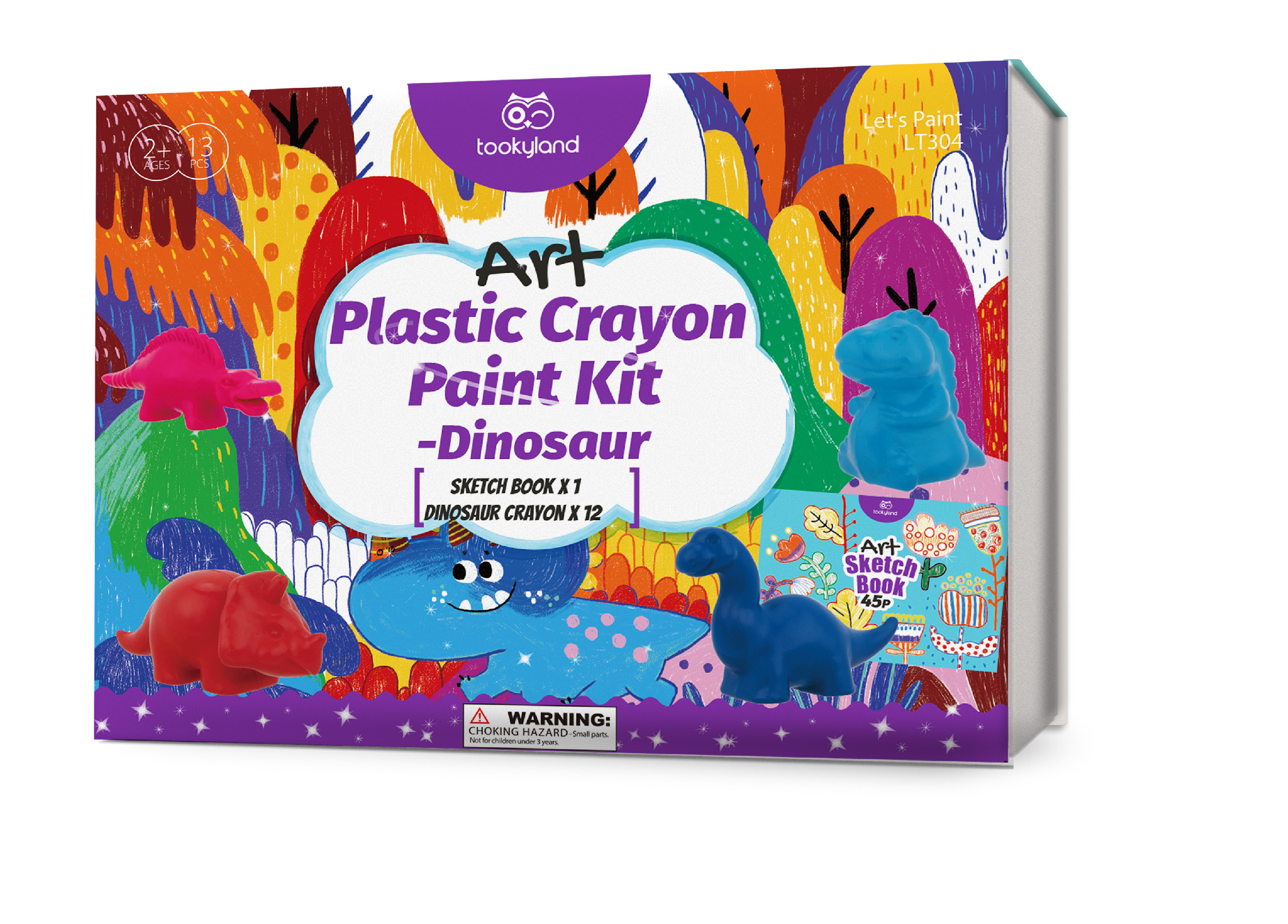 Tookyland Kreatívna sada Prvé voskovky 2 v 1 Dinosaurus