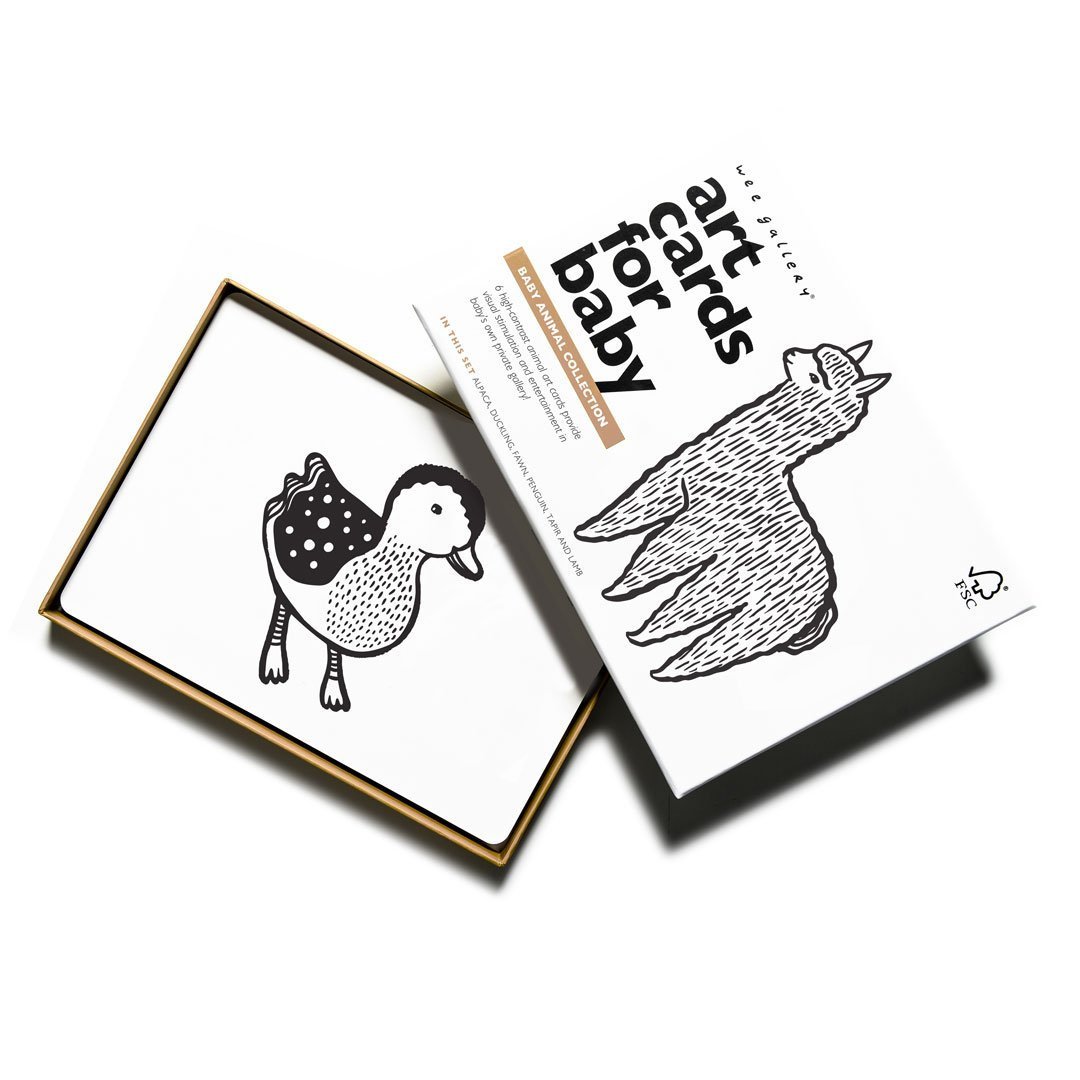 Wee Gallery Kontrastné kartičky Zvieratká