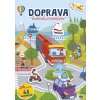 Doprava - Vymaľovánky so samolepkami