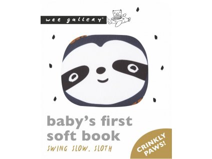 Wee Gallery Friendly Faces Soft Book Swing Slow, Sloth - látková kniha