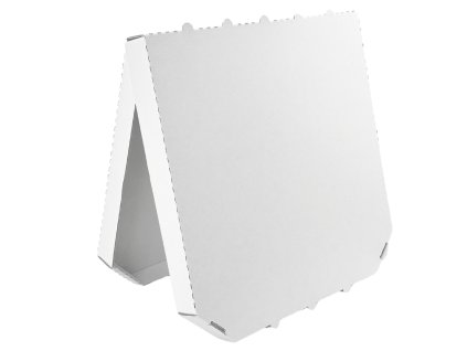 pizza krabice 32x32x3 cm, bílá bez potisku, zkosené hrany (100 ks/balení)