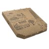 pizza krabice 32x32x3 cm, hnědá, potisk Rome, zkosené hrany (100 ks/balení)