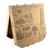 pizza krabice 32x32x3 cm, hnědá, potisk Rome, zkosené hrany (100 ks/balení)