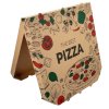 pizza krabice 33x33x3 cm, hnědá, potisk Best Pizza, zkosené hrany (100 ks/balení)