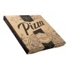 pizza krabice 32,5x32,5x3 cm, hnědá, potisk Pizza, rovné hrany (100 ks/balení)