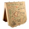 pizza krabice 32x32x3 cm, hnědá, potisk I love pizza, zkosené hrany (100 ks/balení)