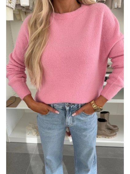 pull maille tres doux rose 694696667ef9f