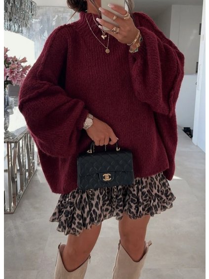 pulls en laine bordeaux 68cad731874f9