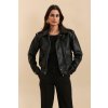 bomber court en similicuir a col rabattu noir 67dbcf3e59b8d