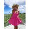 robe coton midi a bretelles fuchsia 6838871c40508