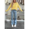 pull maille fine tres doux jaune clair 689ca5b0ce56b