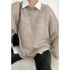 pull en laine taupe 6728a9053675a