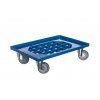 Vozík pod přepravky mřížka 4 otočná GU kolečka 100 (Barvy Modrá)