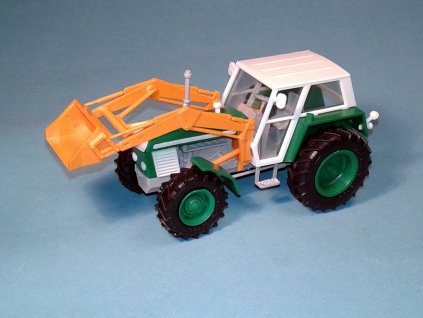 ZETOR Crystal 12045 s čelním nakladačem - stavebnice 1:43 - zelený