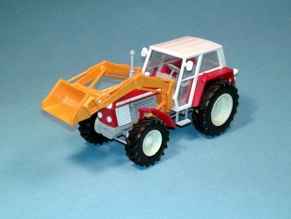 ZETOR Crystal 12045 s čelním nakladačem - stavebnice 1:43 - červený II.