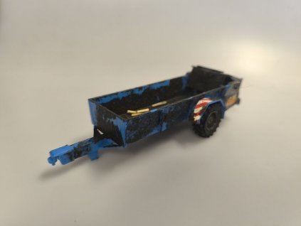 Rozmetadlo RUR-5 k traktoru Zetor Crystal 12045 - modrá 1:43 šedé disky