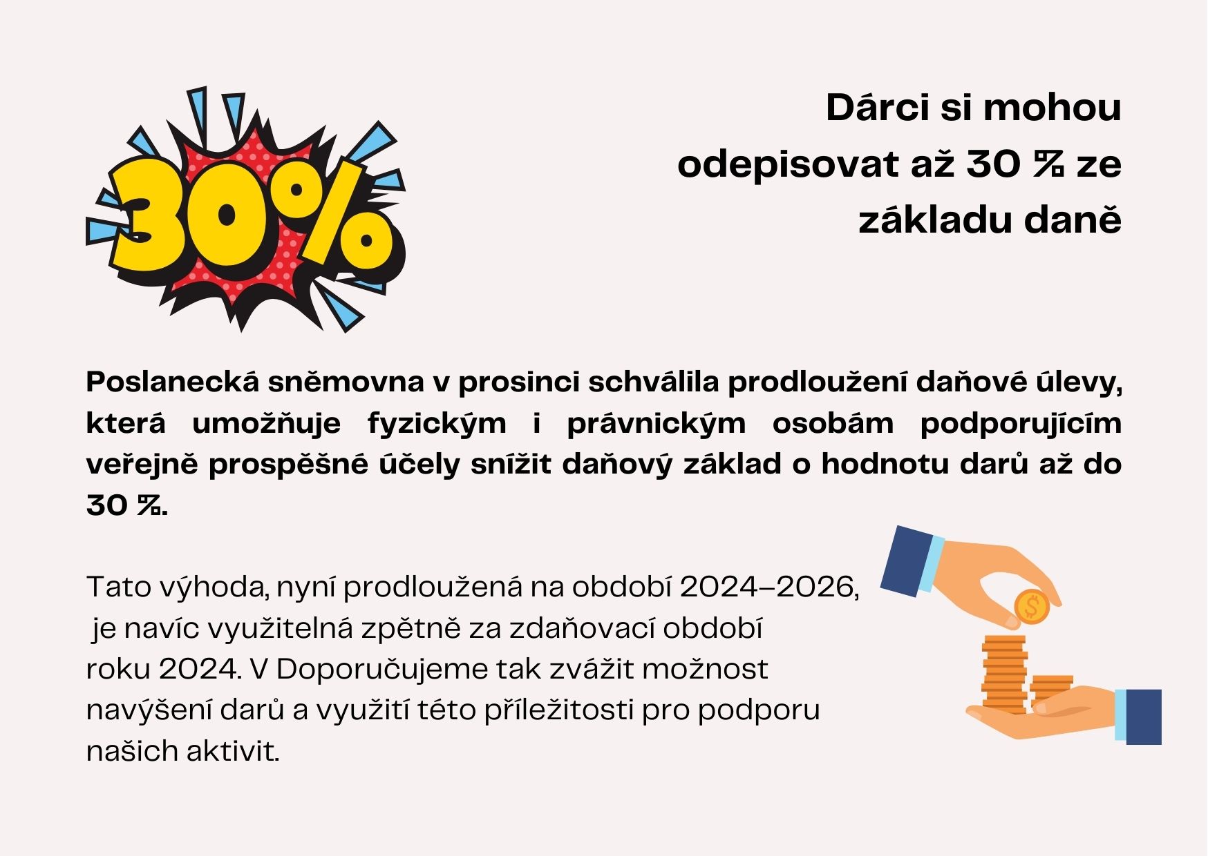 Dárcovství - odpočet ze základu daně