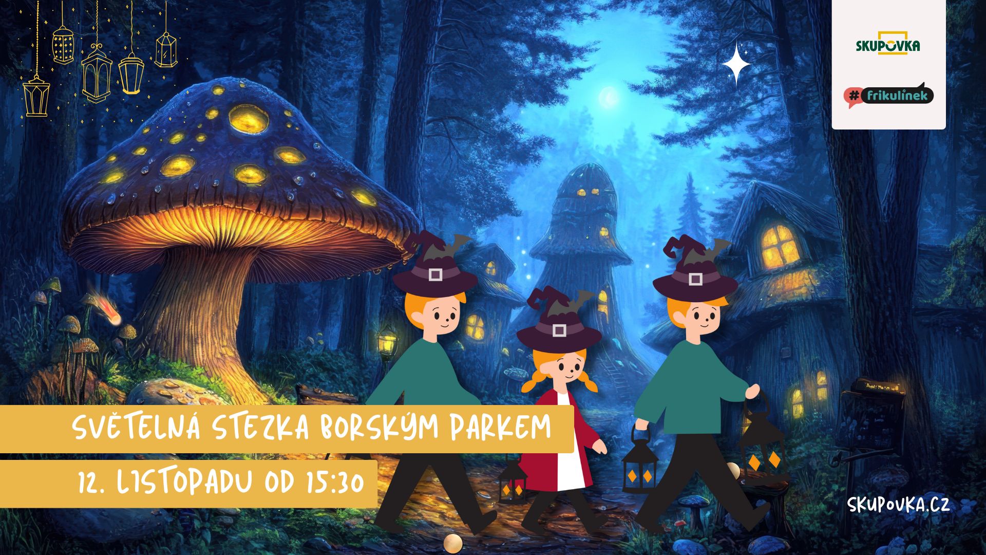 Světelná stezka v Borském parku